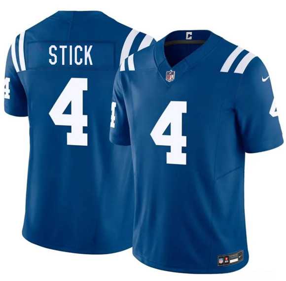 Men%27s Indianapolis Colts #4 Easton Stick Blue 2026 F.U.S.E. Vapor Limited Stitched Jersey Dzhi