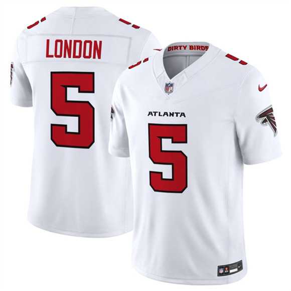 Men%27s Atlanta Falcons #5 Drake London White 2026 New F.U.S.E. Vapor Untouchable Limited Stitched Jersey Dzhi