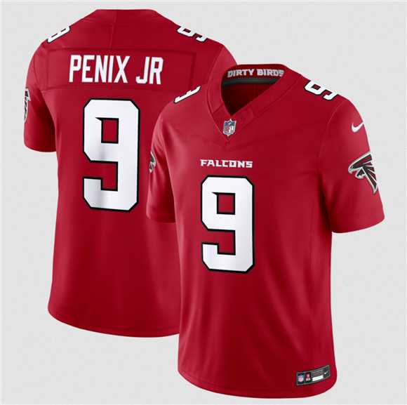 Men%27s Atlanta Falcons #9 Michael Penix Jr. Red 2026 New F.U.S.E. Vapor Untouchable Limited Stitched Jersey Dzhi