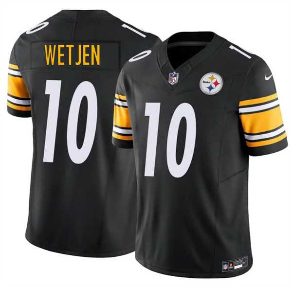 Men%27s Pittsburgh Steelers #10 Kaden Wetjen Black 2026 Draft F.U.S.E. Vapor Limited Stitched Jersey Dzhi