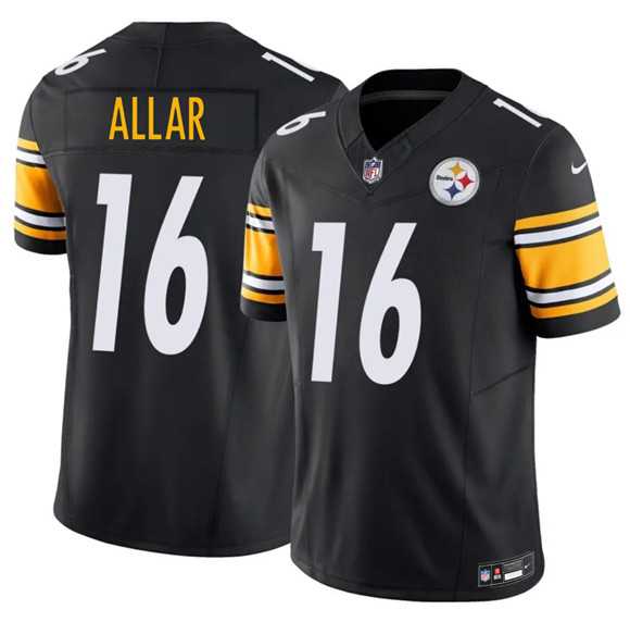Men%27s Pittsburgh Steelers #16 Drew Allar Black 2026 Draft F.U.S.E. Vapor Limited Stitched Jersey Dzhi