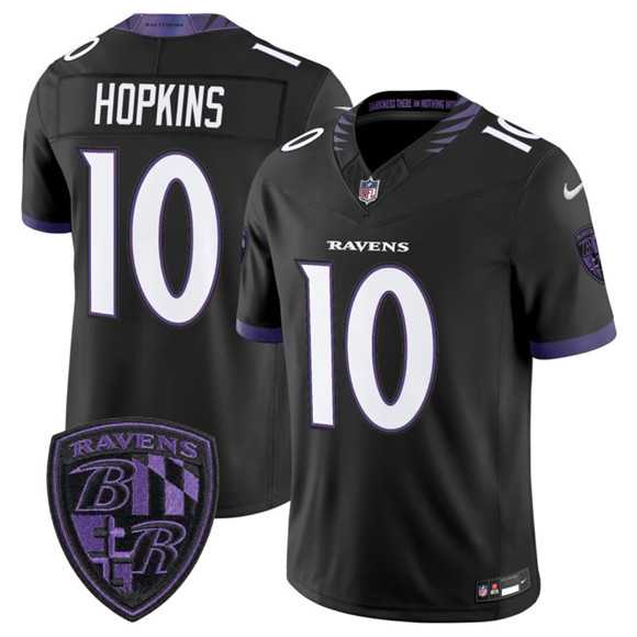 Men%27s Baltimore Ravens #10 DeAndre Hopkins Black 2026 F.U.S.E. Alternate Vapor Limited Stitched Jersey Dzhi