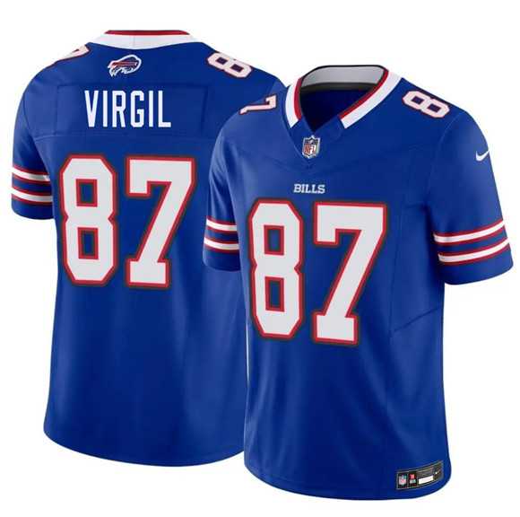 Men%27s Buffalo Bills #87 Jalen Virgil Blue 2026 Draft F.U.S.E. Vapor Untouchable Limited Stitched Jersey Dzhi