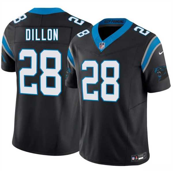 Men%27s Carolina Panthers #28 A.J. Dillon Black 2026 F.U.S.E. Vapor Limited Stitched Jersey Dzhi