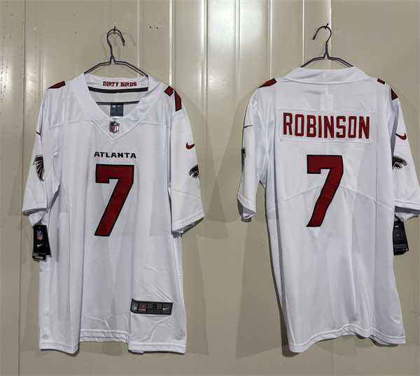 Men%27s Atlanta Falcons #7 Bijan Robinson White 2026 New Vapor Untouchable Limited Stitched Jersey