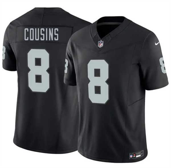 Men%27s Las Vegas Raiders #8 Kirk Cousins Black 2026 F.U.S.E. Vapor Untouchable Limited Stitched Jersey Dzhi