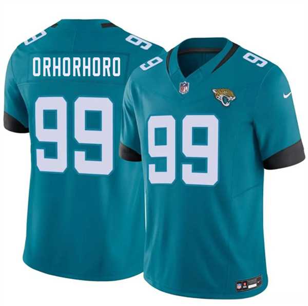 Men%27s Jacksonville Jaguars #99 Ruke Orhorhoro Teal 2026 F.U.S.E. Vapor Untouchable Limited Stitched Jersey Dzhi