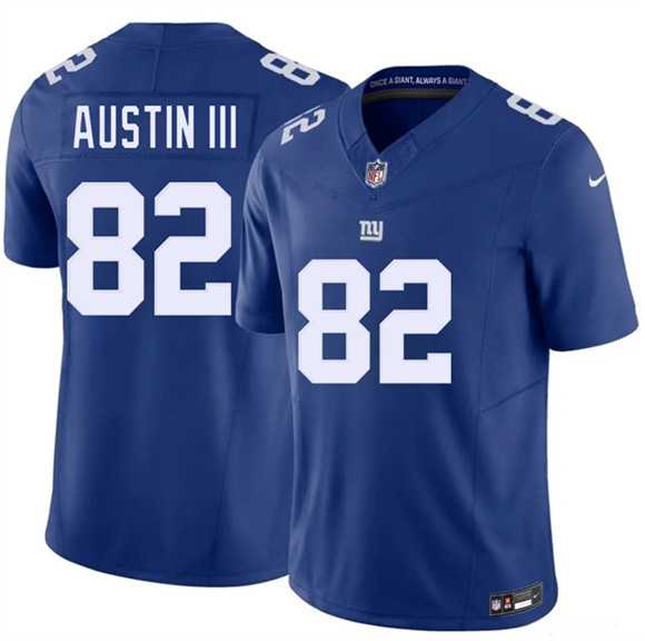 Men%27s New York Giants #82 Calvin Austin III Blue 2026 F.U.S.E. Vapor Untouchable Limited Stitched Jersey Dzhi