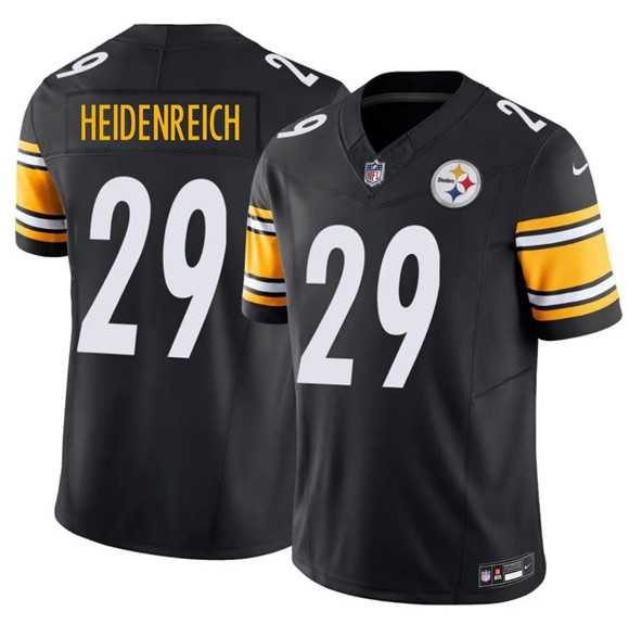 Men%27s Pittsburgh Steelers #29 Eli Heidenreich Black 2026 Draft F.U.S.E. Vapor Limited Stitched Jersey Dzhi