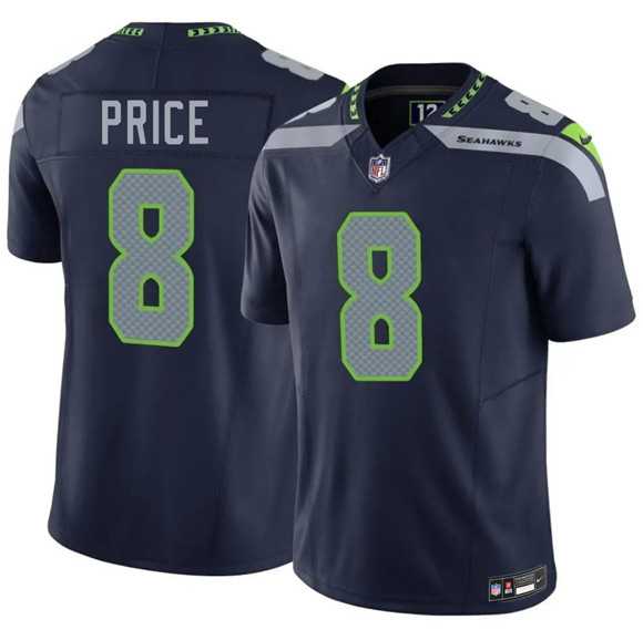 Men%27s Seattle Seahawks #8 Jadarian Price Navy 2026 F.U.S.E. Vapor Untouchable Limited Stitched Jersey Dzhi