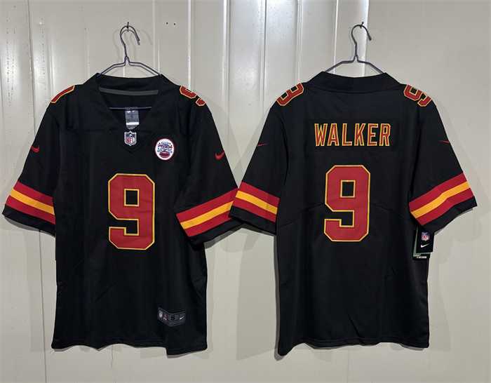 Men%27s Kansas City Chiefs #9 Kenneth Walker III Black 2026 Vapor Untouchable Limited Stitched Jersey