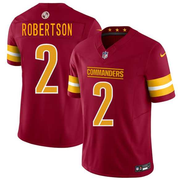 Men%27s Washington Commanders #2 Amik Robertson Burgundy F.U.S.E. Vapor Limited Stitched Jersey Dzhi