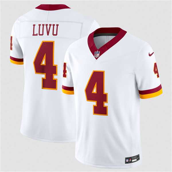 Men%27s Washington Commanders #4 Frankie Luvu White 2026 F.U.S.E. Vapor Limited Stitched Jersey Dzhi