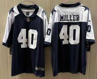 Men%27s Dallas Cowboys #40 Von Miller Limited Navy Alternate Jersey