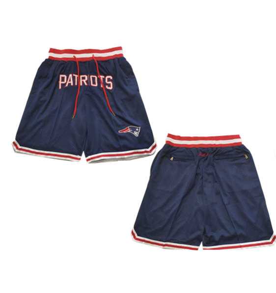 Men%27s New England Patriots Navy Shorts (Run Small)