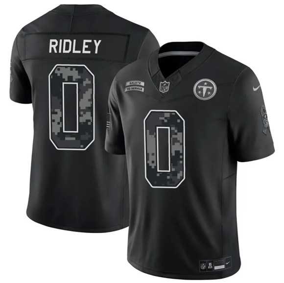 Men%27s Tennessee Titans #0 Calvin Ridley Black F.U.S.E. 2026 Salute to Service Limited Stitched Jersey Dzhi