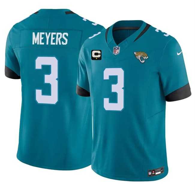 Men%27s Jacksonville Jaguars #3 Jakobi Meyers Teal 2026 F.U.S.E. 1-Star C Patch Vapor Limited Stitched Jersey Dzhi