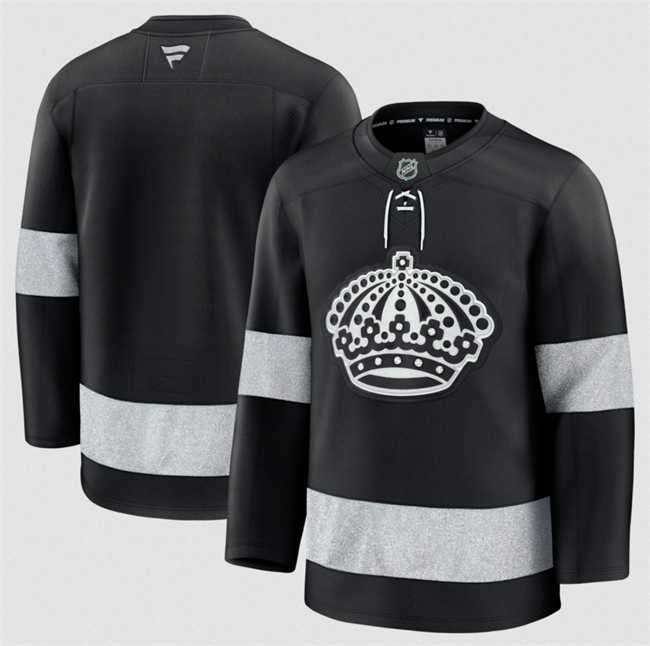 Men%27s Los Angeles Kings Blank Black Alternate Stitched Jersey Dzhi