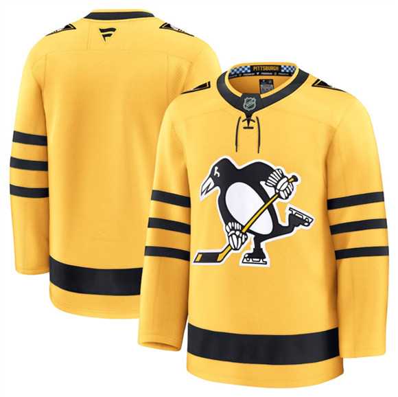 Men%27s Pittsburgh Penguins Blank Gold 2025 Alternate Stitched Jersey Dzhi
