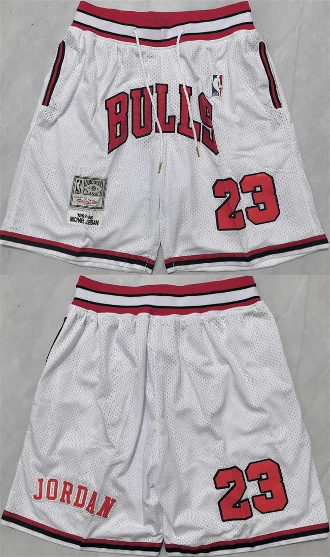 Men%27s Chicago Bulls #23 Michael Jordan Black Shorts (Run Small)