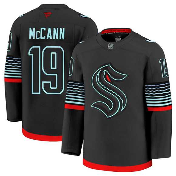 Men%27s Seattle Kraken #19 Jaden Schwartz Black Alternate Stitched Jersey Dzhi