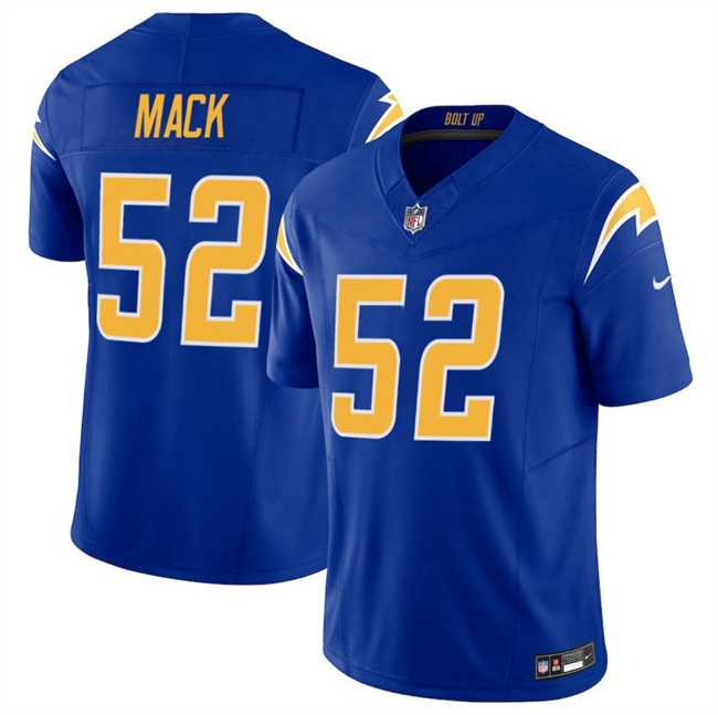 Men%27s Los Angeles Chargers #52 Khalil Mack Royal 2025 F.U.S.E Vapor Limited Stitched Jersey Dzhi