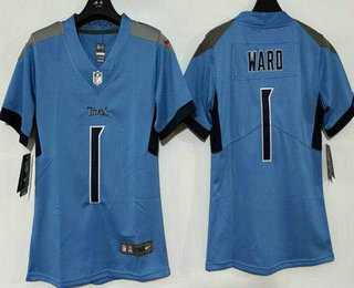 Women%27s Tennessee Titans #1 Cameron Ward Limited Blue Vapor Jersey