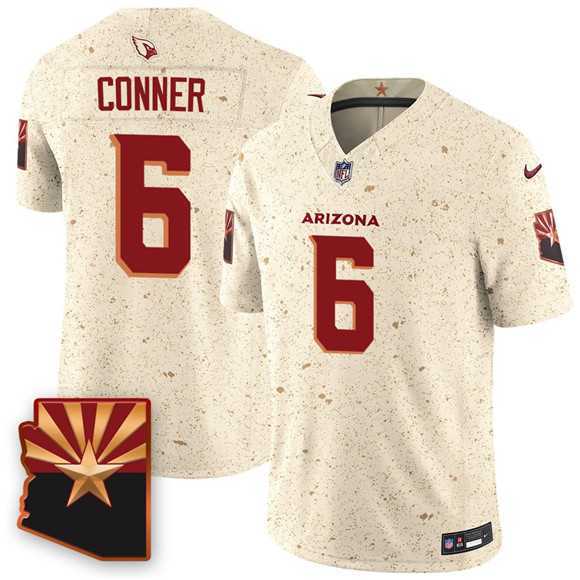 Men%27s Arizona Cardinals #6 James Conner 2025 F.U.S.E. %27Rivalries%27 Vapor Untouchable Limited Stitched Jersey Dzhi