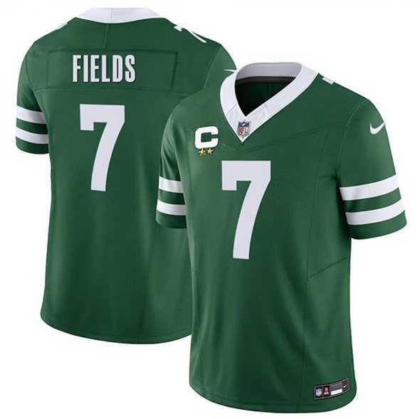 Men%27s New York Jets #7 Justin Fields Green 2025 F.U.S.E. With 2-Star C Patch Vapor Untouchable Limited Stitched Jersey Dzhi