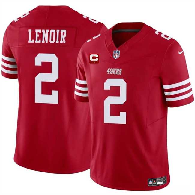 Men%27s San Francisco 49ers #2 Deommodore Lenoir Red 2025 F.U.S.E. With 1-Star C Patch Vapor Untouchable Limited Stitched Jersey Dzhi
