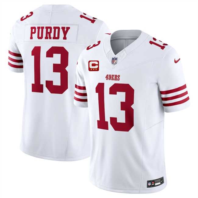 Men%27s San Francisco 49ers #13 Brock Purdy White 2025 F.U.S.E. With 3-Star C Patch Vapor Untouchable Limited Stitched Jersey Dzhi