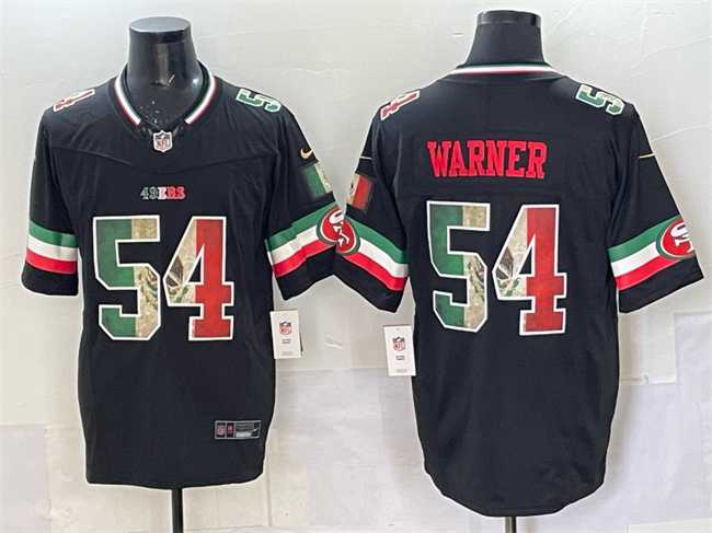Men%27s San Francisco 49ers #54 Fred Warner Black 2025 F.U.S.E. Mexico Vapor Limited Stitched Jersey
