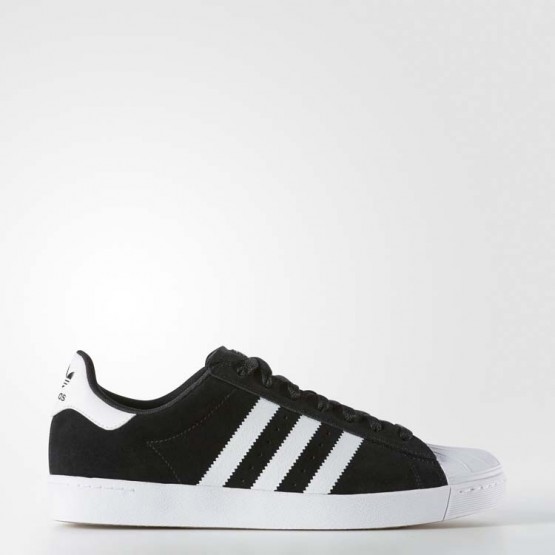 Mens Core Black/White/Gold Metallic Adidas Originals Superstar Vulc Adv Shoes 329GPOUS