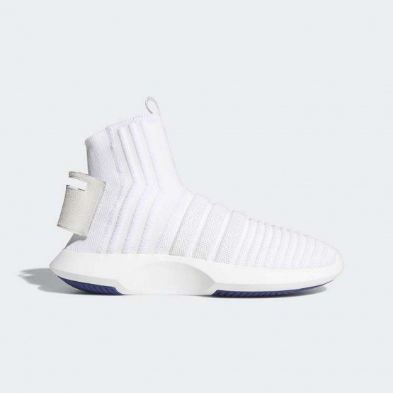 Mens White Adidas Originals Crazy 1 Adv Sock Primeknit Shoes 390WGTUO
