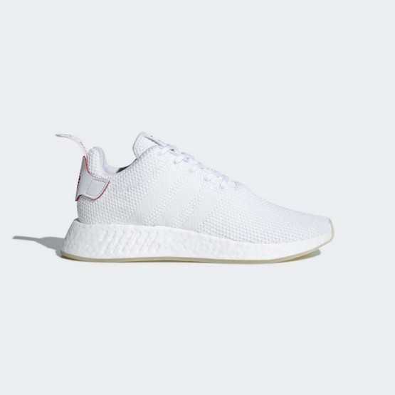 Mens White/Scarlet Adidas Originals Nmd_r2 Cny Shoes 923WICGN