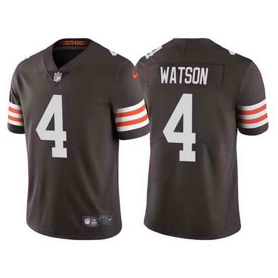 Men Cleveland Browns #4 Deshaun Watson Brown Vapor Untouchable Limited Stitched jersey