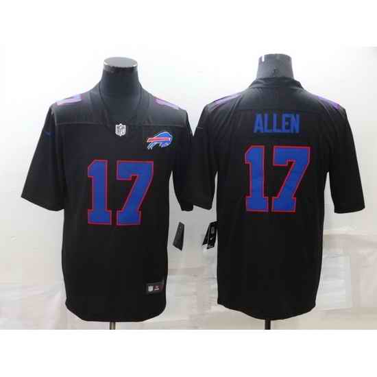 Men Buffalo Bills #17 Josh Allen Black Vapor Untouchable Limited Stitched Jersey