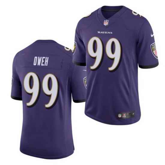 Men Baltimore Ravens #99 Odafe Oweh Purple 2021 Limited Football Jersey
