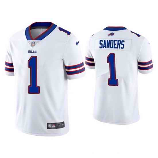Men Buffalo Bills #1 Emmanuel Sanders White Vapor Untouchable Limited Stitched Jersey