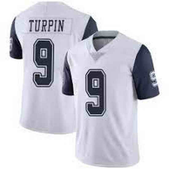 Men Dallas Cowboys #9 KaVontae Turpin White Rush Limited Jersey
