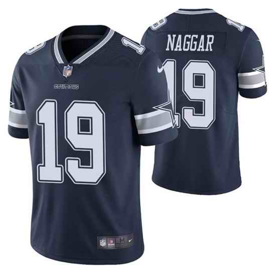 Men Dallas Cowboys #19 Chris Naggar Navy Vapor Limited Stitched Jersey