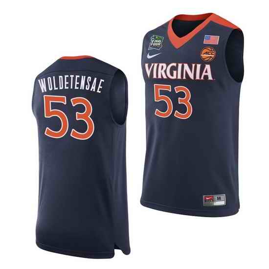 Virginia Cavaliers Tomas Woldetensae Navy Home Men'S Jersey->virginia cavaliers->NCAA Jersey