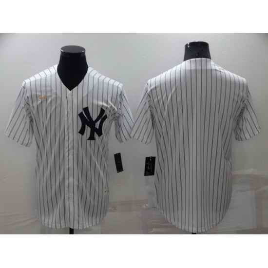 Men New York Yankees Blank White Cool Base Stitched jersey