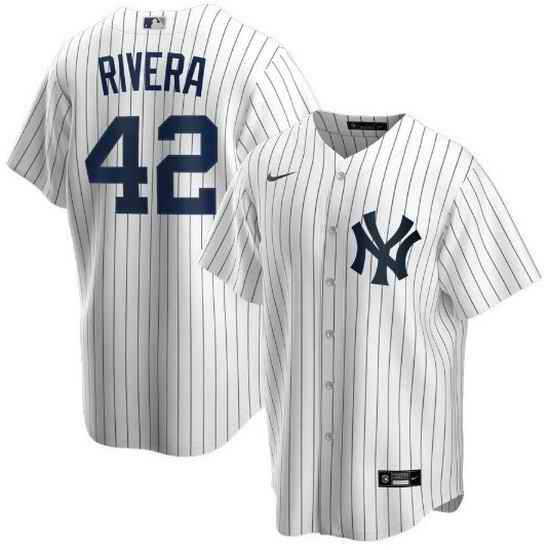 Men New York Yankees #42 Mariano Rivera White Cool Base Stitched Baseball jersey