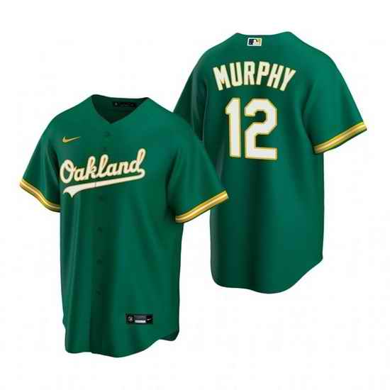 Men Oakland Athletics #12 Sean Murphy Green Cool Base Stitched Jerseys->oakland athletics->MLB Jersey