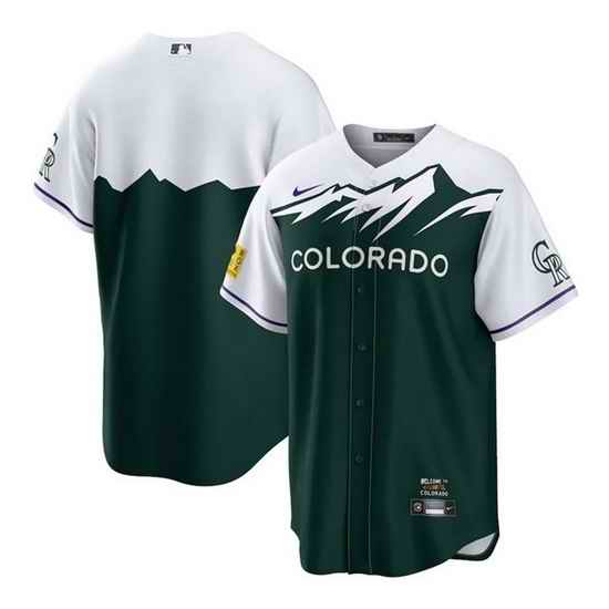 Men Colorado Rockies Blank 2022 Green City Connect Stitched Baseball Jerseys->colorado rockies->MLB Jersey