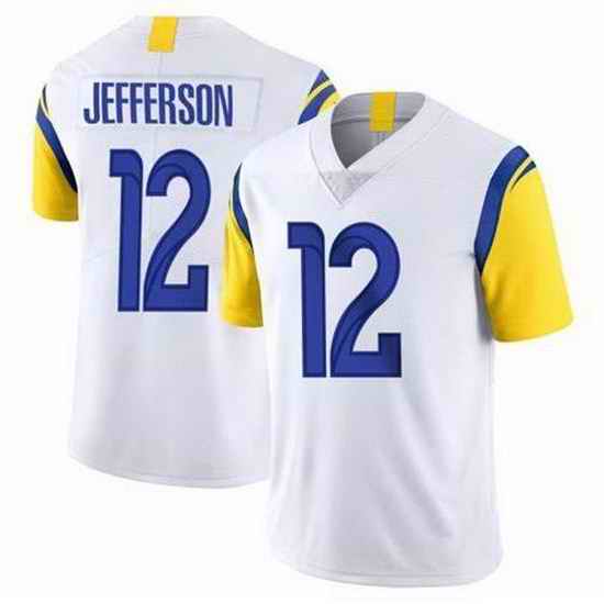 Men Nike Rams #12 Van Jefferson White Vapor Untouchable Limited Jersey