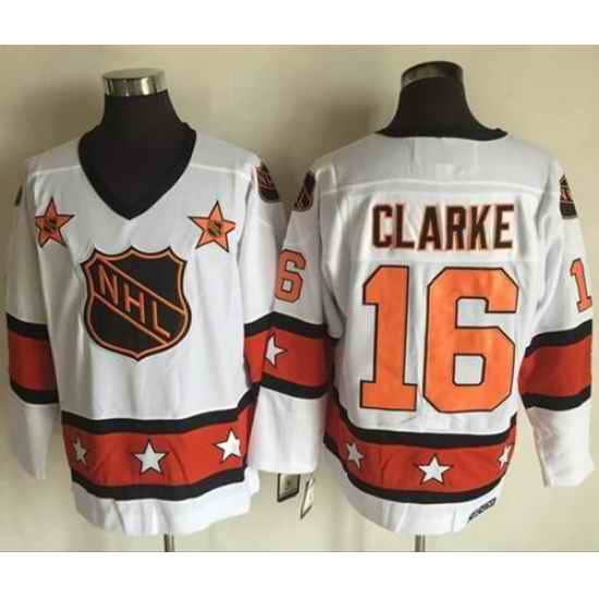 1972-81 NHL All-Star #16 Bobby Clarke White CCM Throwback Stitched Vintage Hockey Jersey->1972-81 nhl all-star->NHL Jersey
