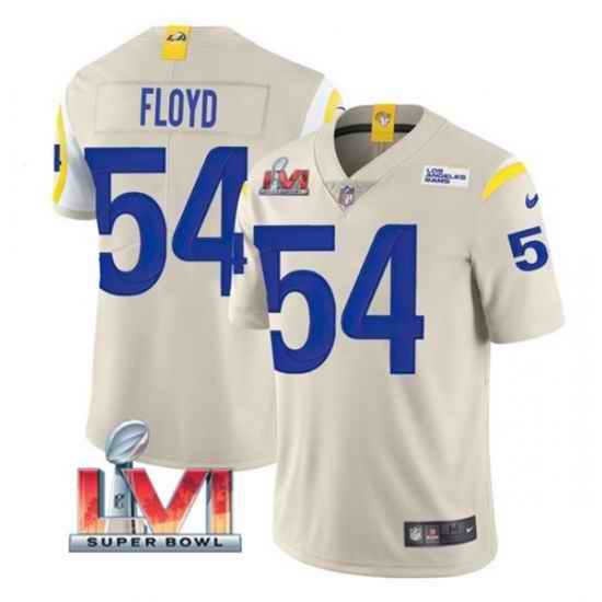 Nike Los Angeles Rams #54 Leonard Floyd Bone 2022 Super Bowl LVI Vapor Limited Jersey