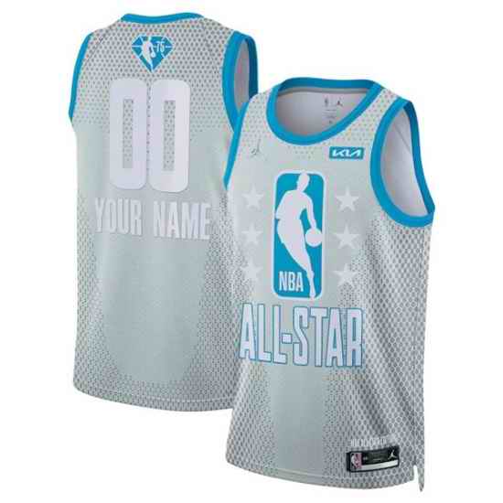 Men 2022 All Star Active Player Custom Grey Eastern Conference Gray Stitched Basketball Jerse->2022 all star->NBA Jersey